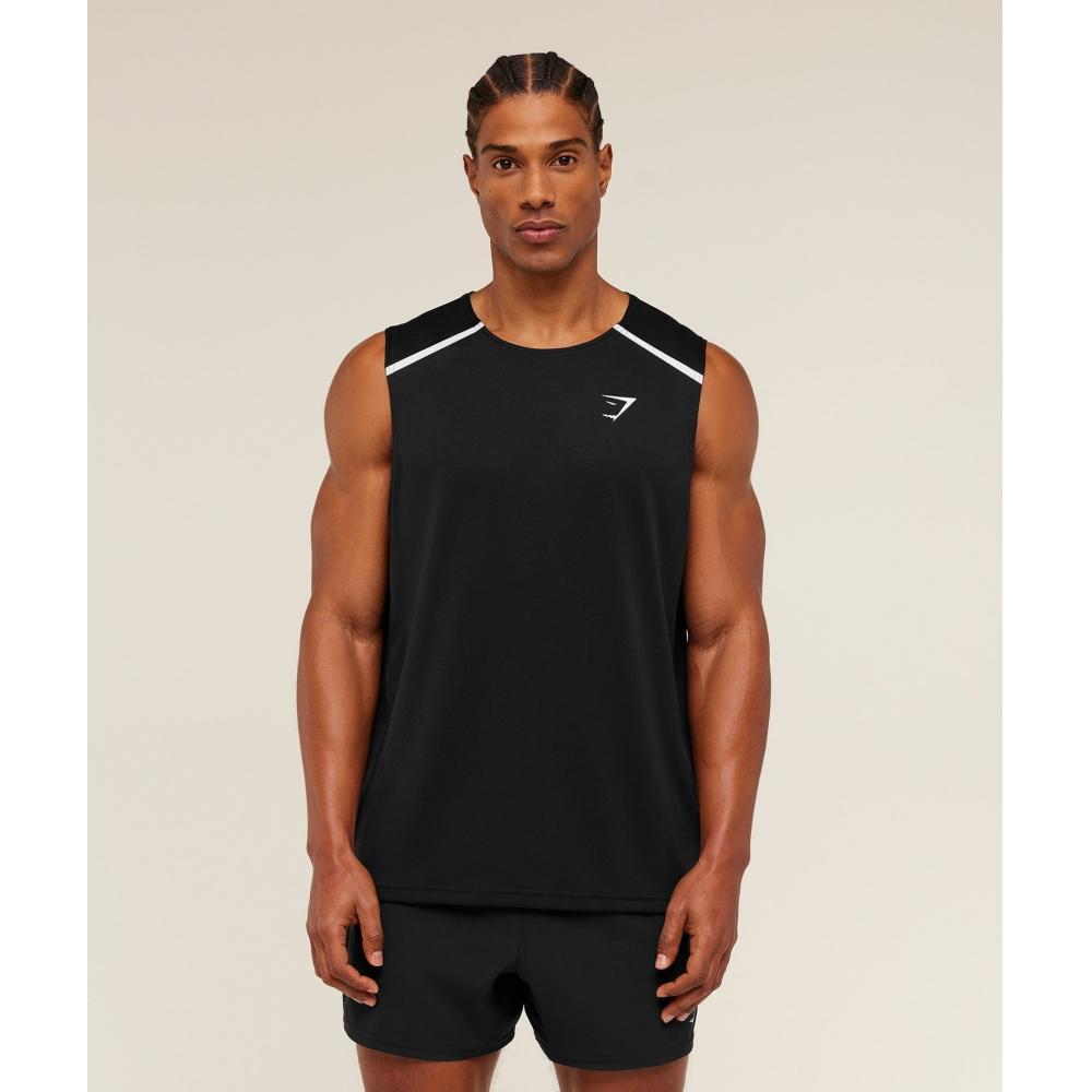 Gymshark Arrival Contrast Tank Black A4c4i Bdkq