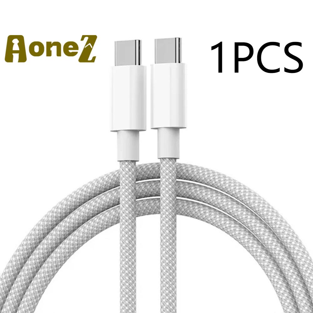 

Usb C to Type C Fast Charging PD 60W Mobile Phone Date Cable For iphone15 17 Android Samsung Huawei Type C Braided Charger Cable 1m