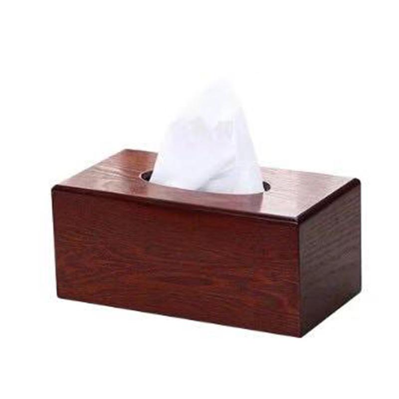 Schwarze Holz-Taschentuchbox Serviettenetui Eleganter Stil Taschentuchhalter 23x12x10.5cm für Zuhause Hotel Wohnzimmer