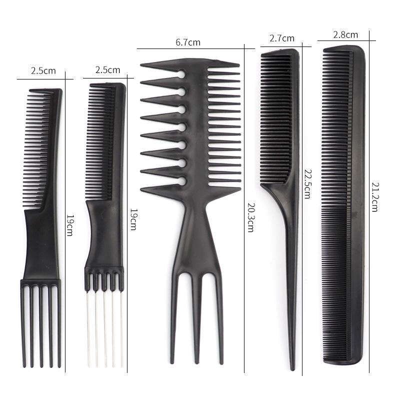 10-Piece Professional Hairdressing Comb Set - Barber & Salon Styling Comb Kit