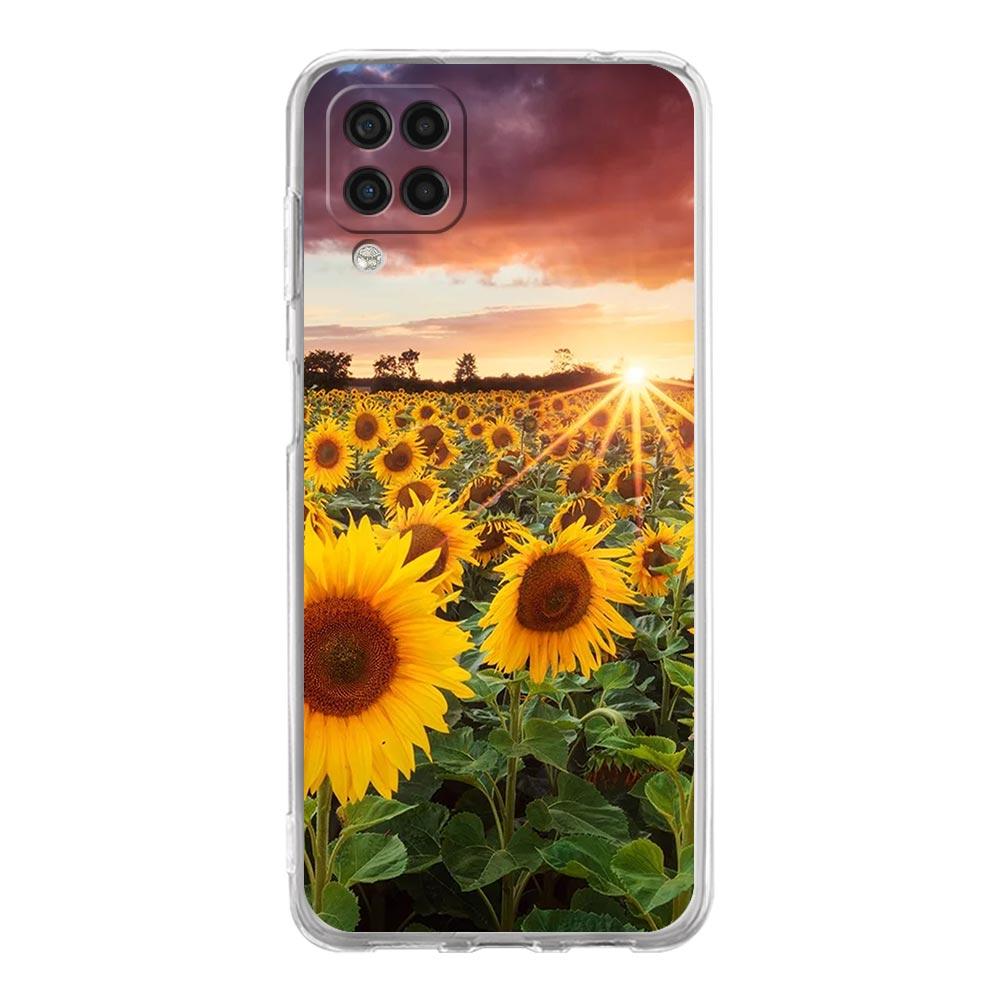 Pretty Sunflower Phone Case For Samsung Galaxy A51 A71 A21S A12 A11 A31 A41 A03S A13 A33 A73 A53 A52 A32 5G A23 Soft Clear Cover
