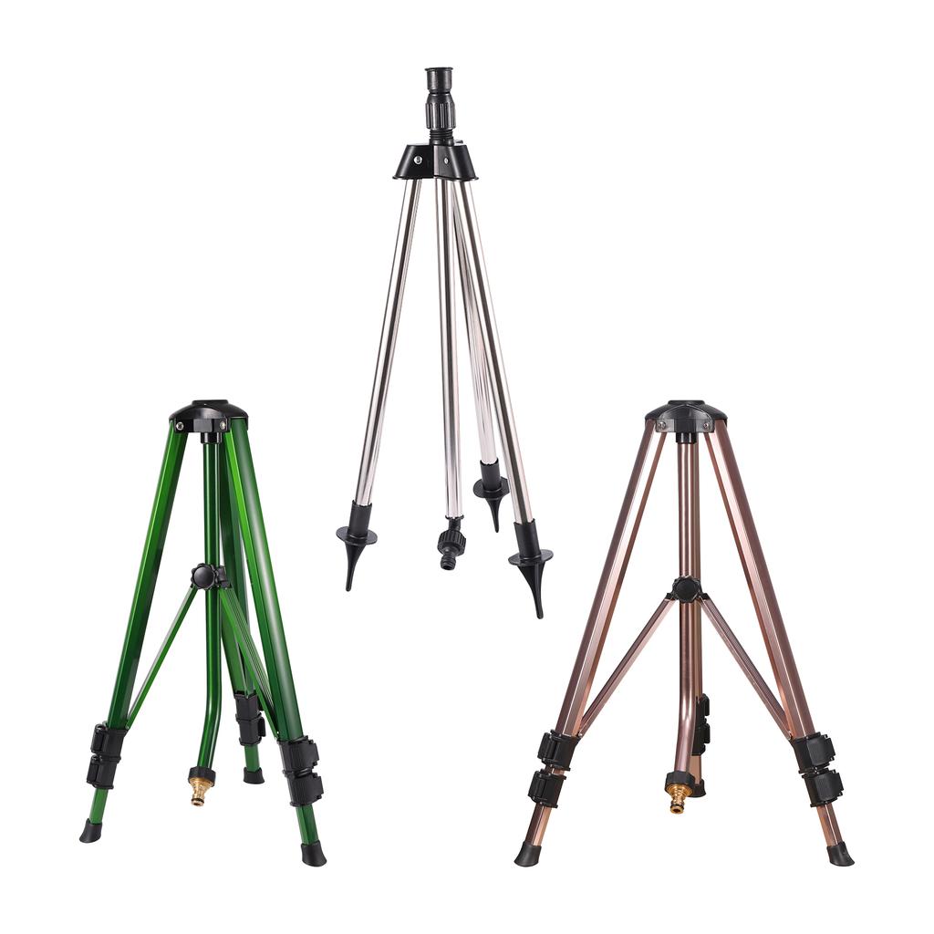 1/2" Garden Irrigation Stainless Steel Telescopic Tripod Height Adjustable Tripod Base with 16mm Quick Connector