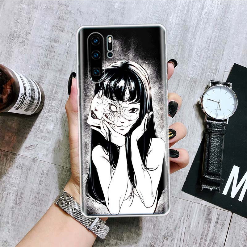 Horror Comic Junji Ito Tomie Tees Phone Case For Huawei Honor 10 9 20 9X 8A 8X 8S Lite Pro Y5 Y6 Y7 Y9S P Smart Z 2019 2021 10i