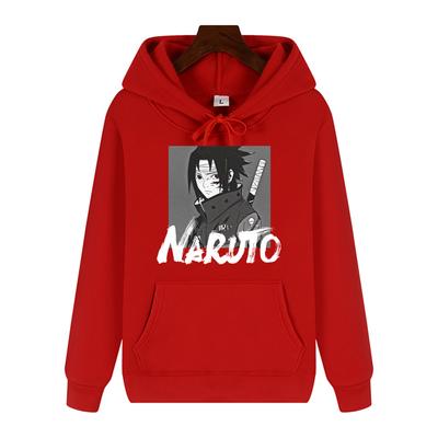Sudadera con capucha de estilo informal y cálida para hombre, de alta calidad, con estampado de anime japonés Naruto, para otoño e invierno, cómoda, suave y gruesa