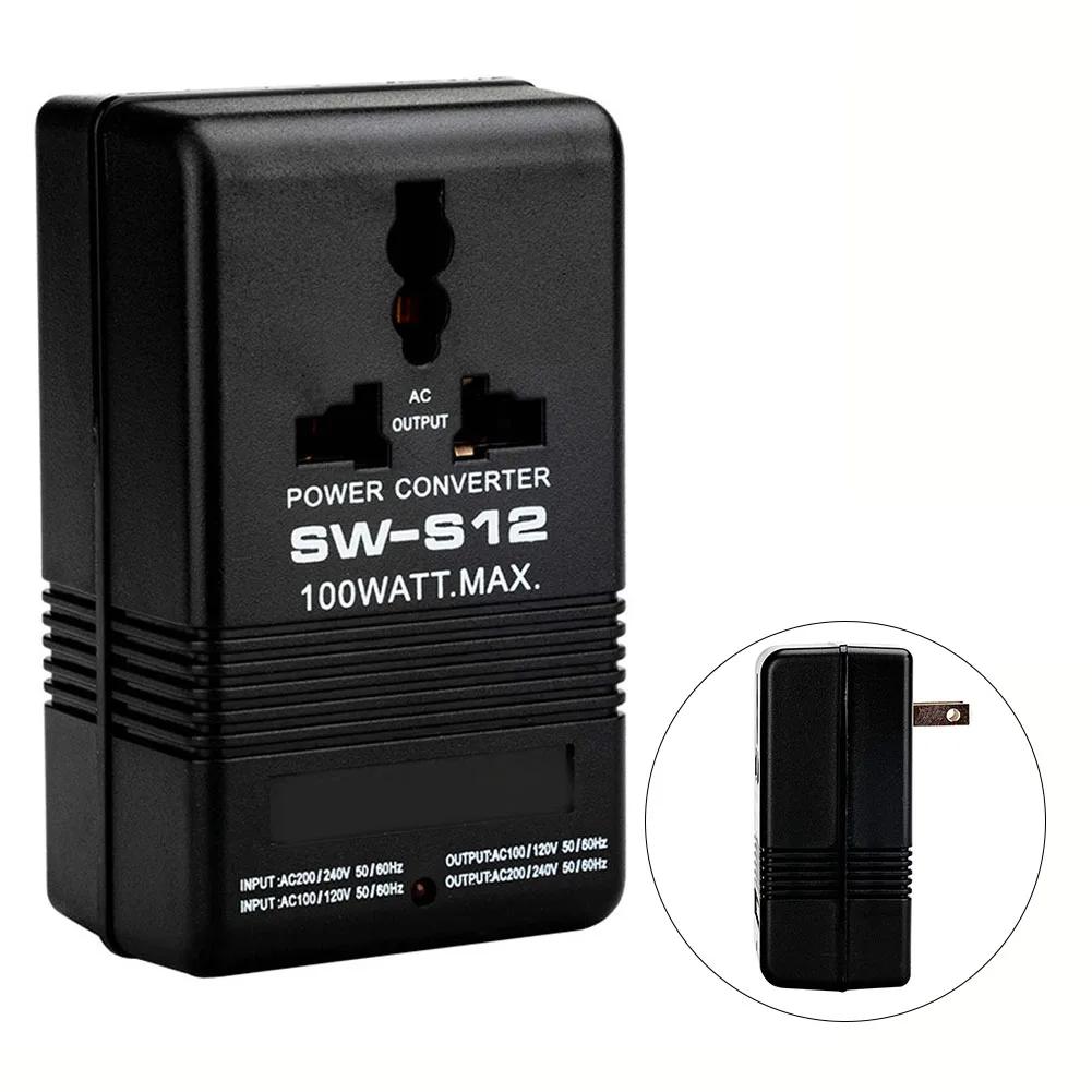 100W Aufwärts-/Abwärtswandler, 110/120V auf 220/240V, 70W/100W, 55Hz-60Hz Stromwandler Reiseadapter