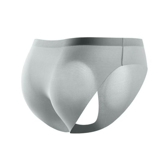 Summer Ultra-Thin Ice Silk Sexy Men Briefs Translucent Low-rise Seamless 3D U Convex