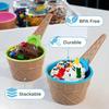 1/7pcs Vibrant Color Ice Cream Bowls with Spoons Dessert Sundae Dishes Set for Birthday Holiday Party Ice Cream Favor Gift Decor