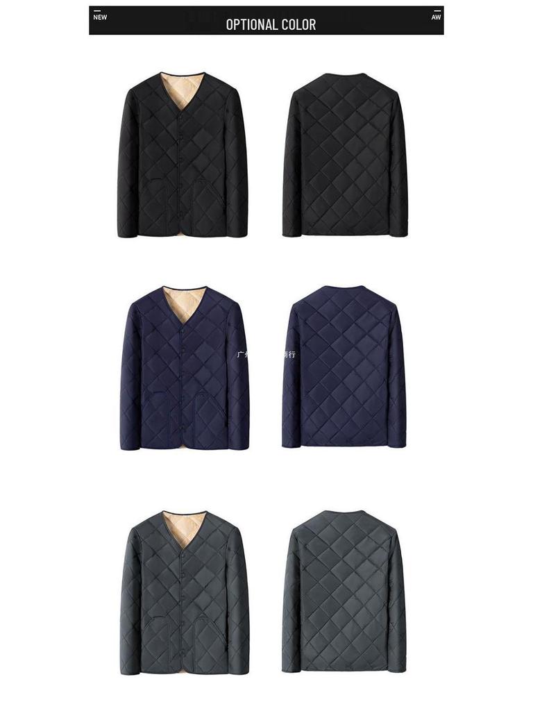 Men's Thickened Velvet-Lined Cotton Jacket for Cold Protection - Winter Warmth, Middle-Aged & Elderly Dad's Style