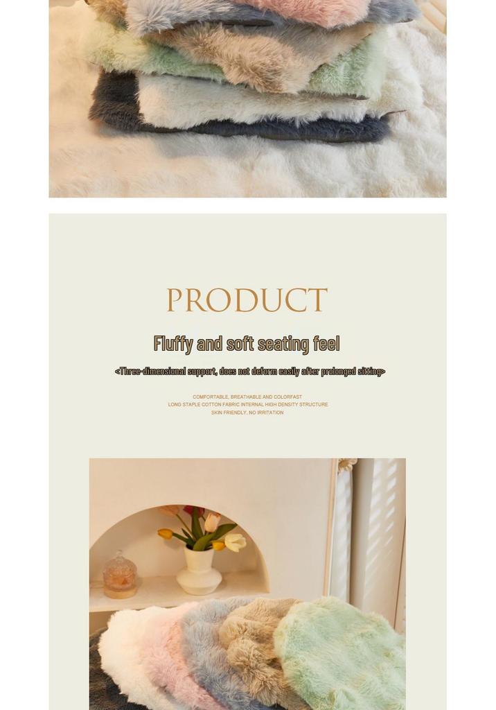 Cozy Winter Rabbit Plush Seat Cushion for Office Chair