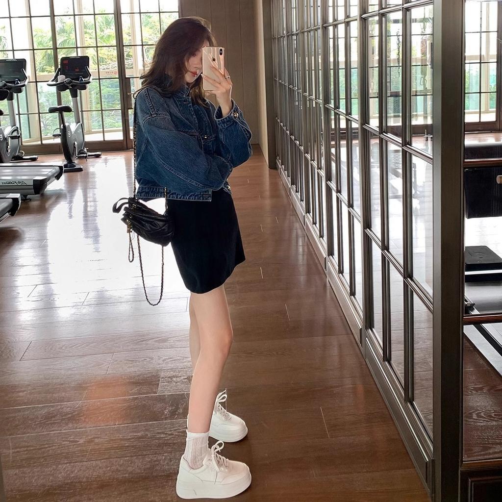 Cowhide version~ Su Yinyin version Ruth, the same ultra-light soft thick-soled inner height-increasing casual sports shoes, small w