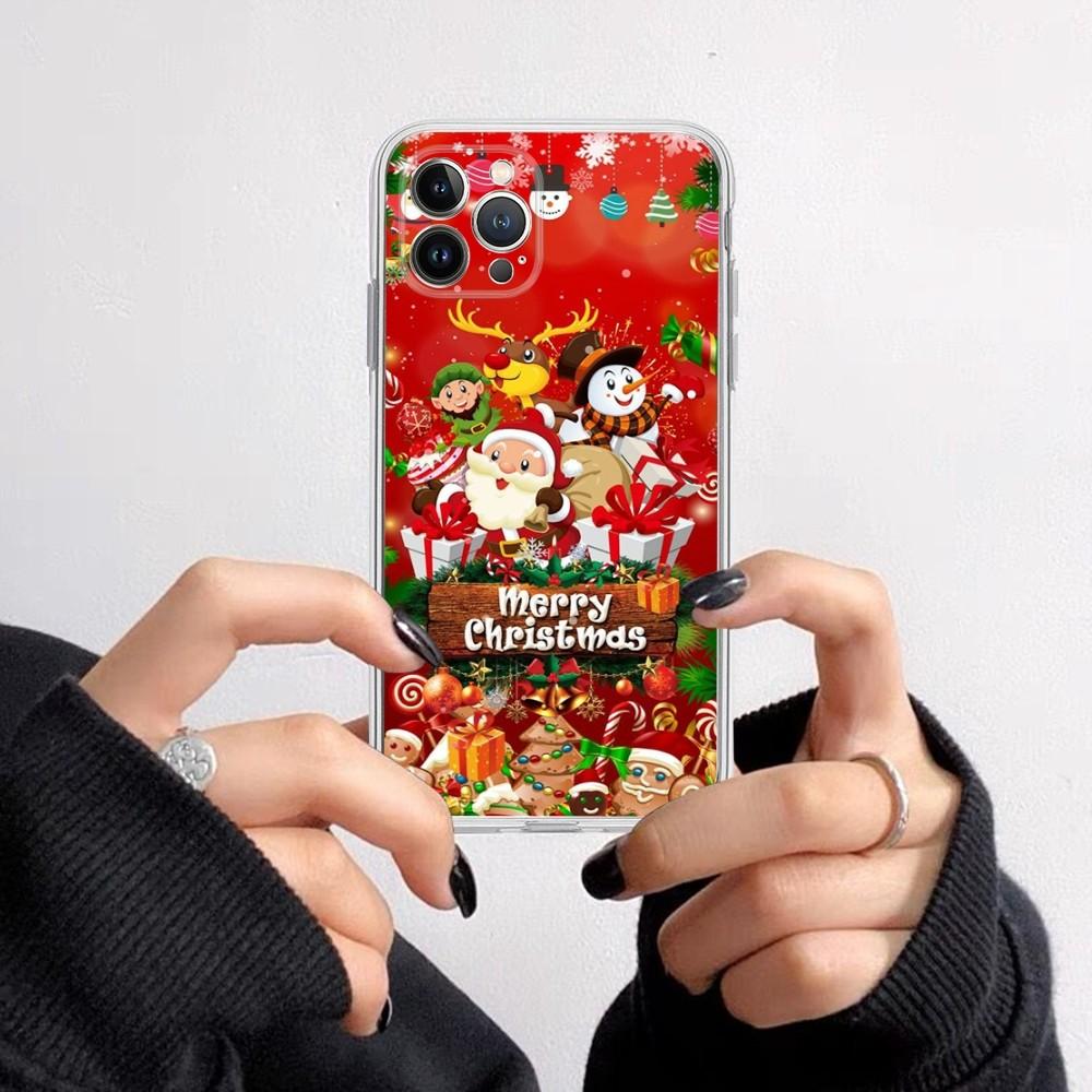Merry Chrismas Phone Case for iPhone 16 15 8 7 6 6S Plus X SE XR XS 14 11 12 13 Mini Pro Max Mobile Case