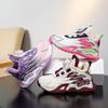 Girls' Waterproof Leather Sports Shoes with Rotary Buckle - Lightweight Autumn/Winter Running Shoes