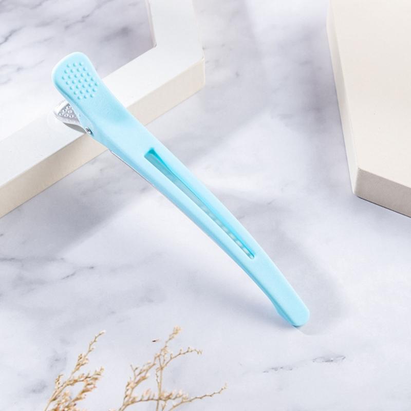 6 Stück Haarspange für Damen Styling Silikonband Professionelle Knitterfreie Entenschnabel-Haarroller-Klemme für Salon und Zuhause