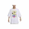 Nike Cartoon Character Graffiti Print Short Sleeve T-Shirt for Men In White