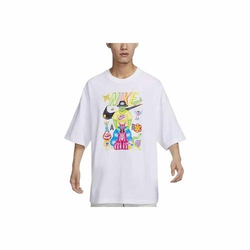 

Nike Cartoon Character Graffiti Print Short Sleeve T-Shirt for Men in White EU L білий