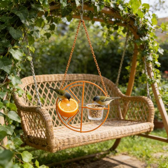 Oriole Feeder for Jelly And Orange Outdoor Bird Feeder with Fruit Holder Orange Fruit