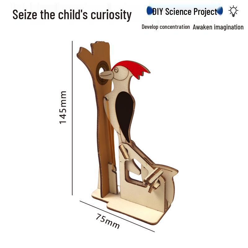 

Hand-Cranked Pecking Bird Science Kit: DIY Educational Toy for Students