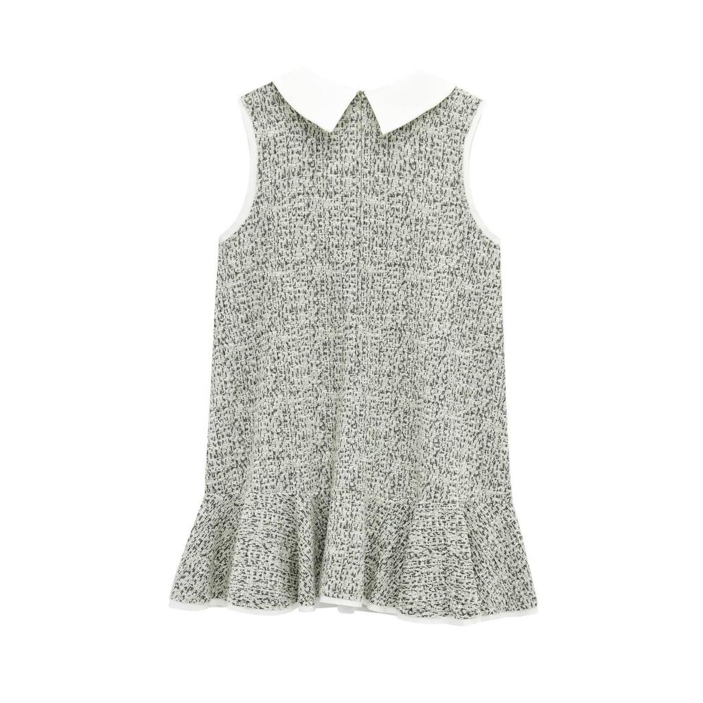 Spring 2025 Women's European and American Style Bow Sleeveless Textured Dress