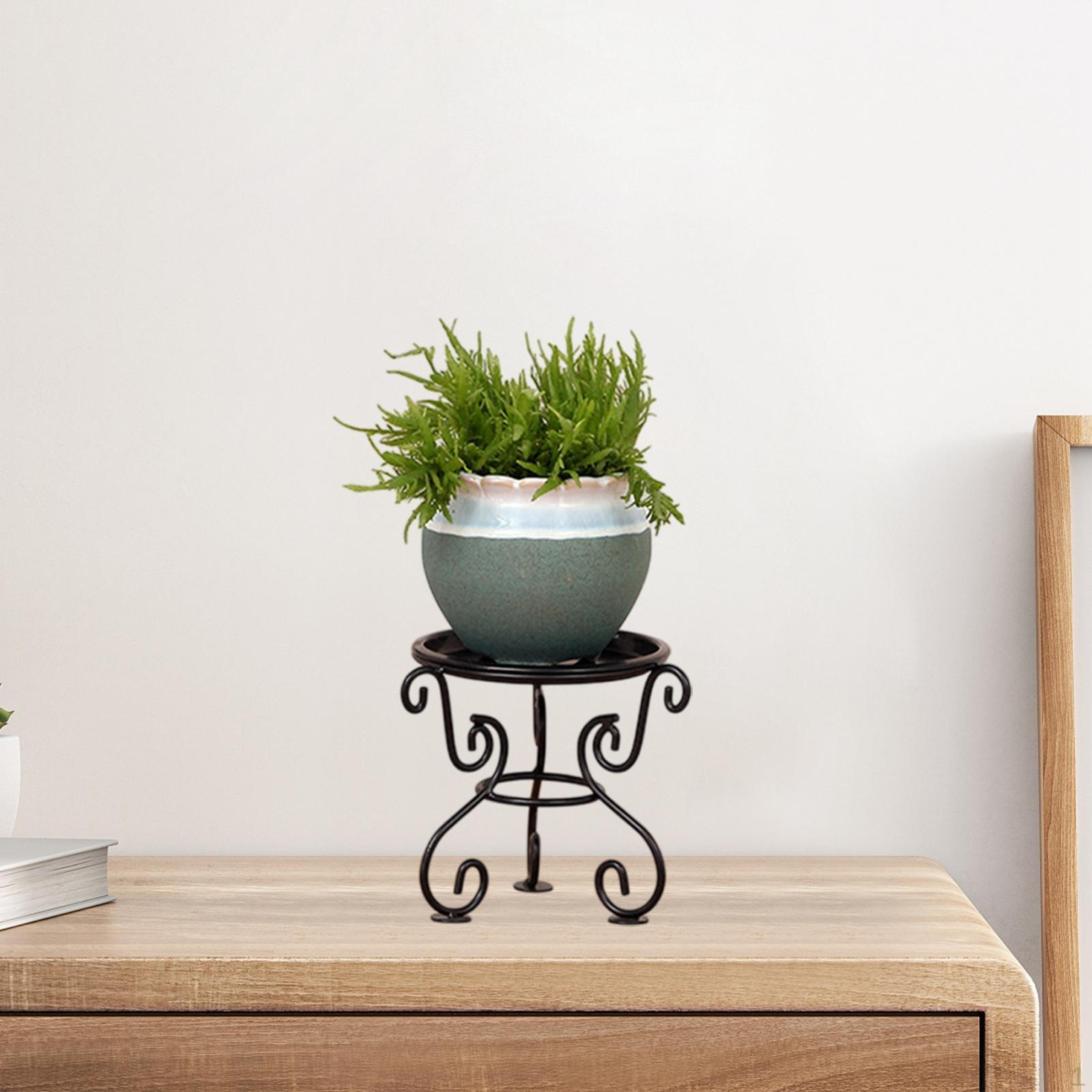 

Подставка для цветочного горшка для использования в помещении и на улице, прочная поддержка для горшечных растений чёрный