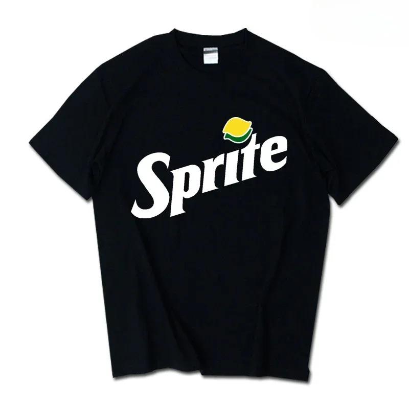 Sommer Neu Trendige Marke INS Pepsi Cola Gemeinsames T-Shirt Sprite Coca-Cola Herren und Damen Locker Übergröße Baumwolle Paare Kurzarm