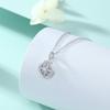 Zircon Diamond Star Moon Pendant 925 Sterling Silver Necklace Ladies Versatile Star Moon Silver Necklace