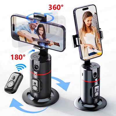 360-Grad-Dreh-Follow-up-Gimbal-Stabilisator-Einbeinstativ Desktop-Tracking-Gimbal mit Fernbedienung für Telefon Tiktok Live-Fotografie