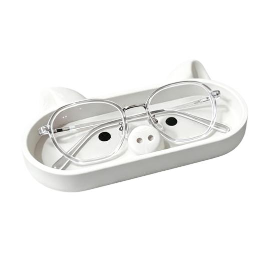 Niedliche Schweinchen Brillen Aufbewahrungsbox, 3D Gedruckter Brillenhalter, Cartoon Sonnenbrillen Displayständer für Schreibtisch, Kreativer Schlüsselaufbewahrung Kleinteile Organizer,