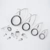 304 Stainless Steel Ceramic Right Ear Eyelet Double-Cornered Edge Guide Wire Ring for Fishing Rod Modification