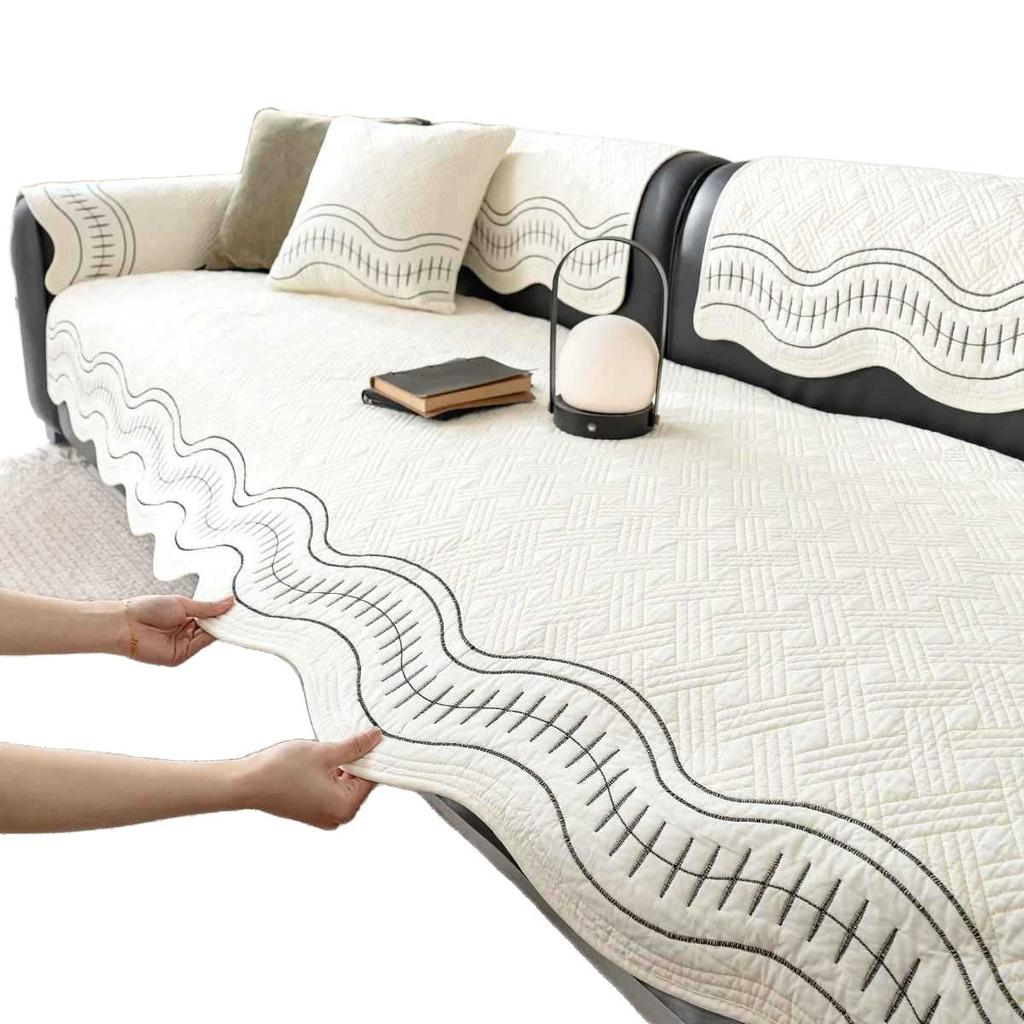 Premium sofa cushion universal in all seasons 2025 new summer straight seat cushion fixed non-slip sofa cover cloth