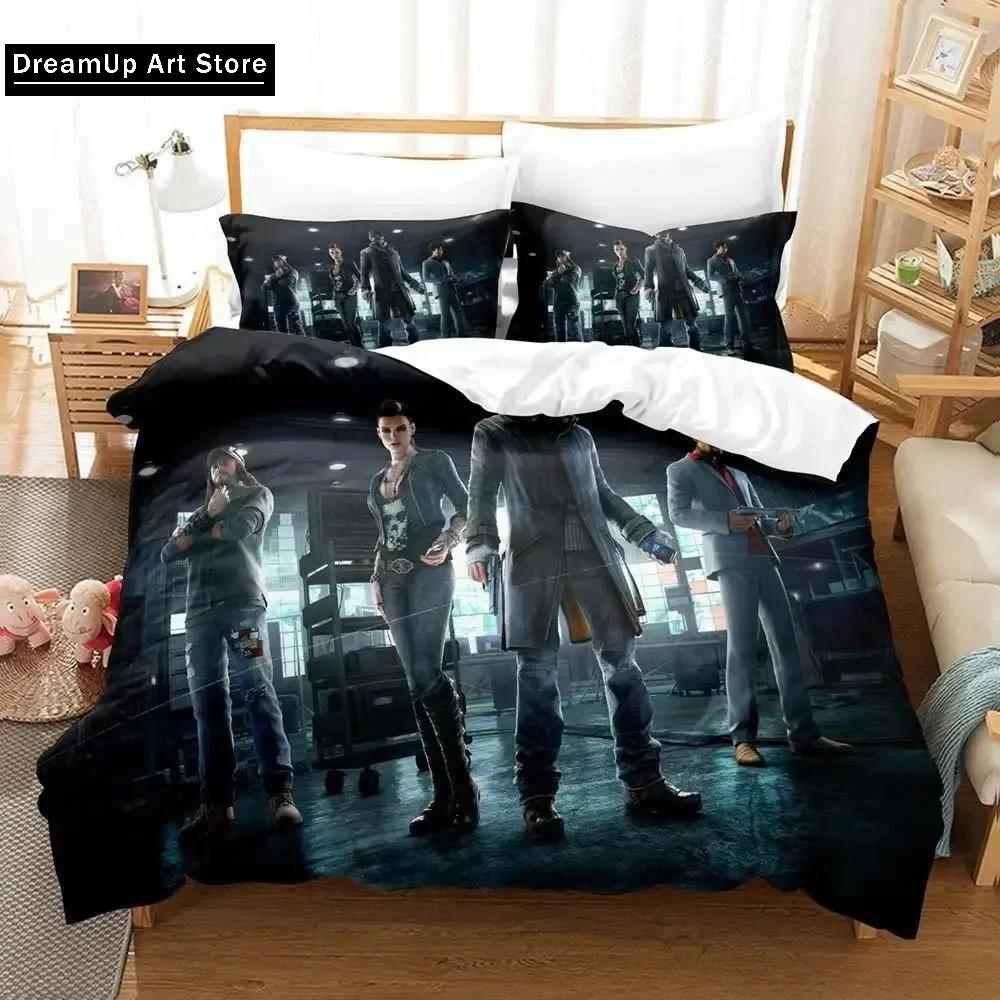 3d Print Game Watch Dogs Bedding Set Cute Quilt Cover Bed Cover With Pillowcase Twin Single Queen King Size Boys Adult Home