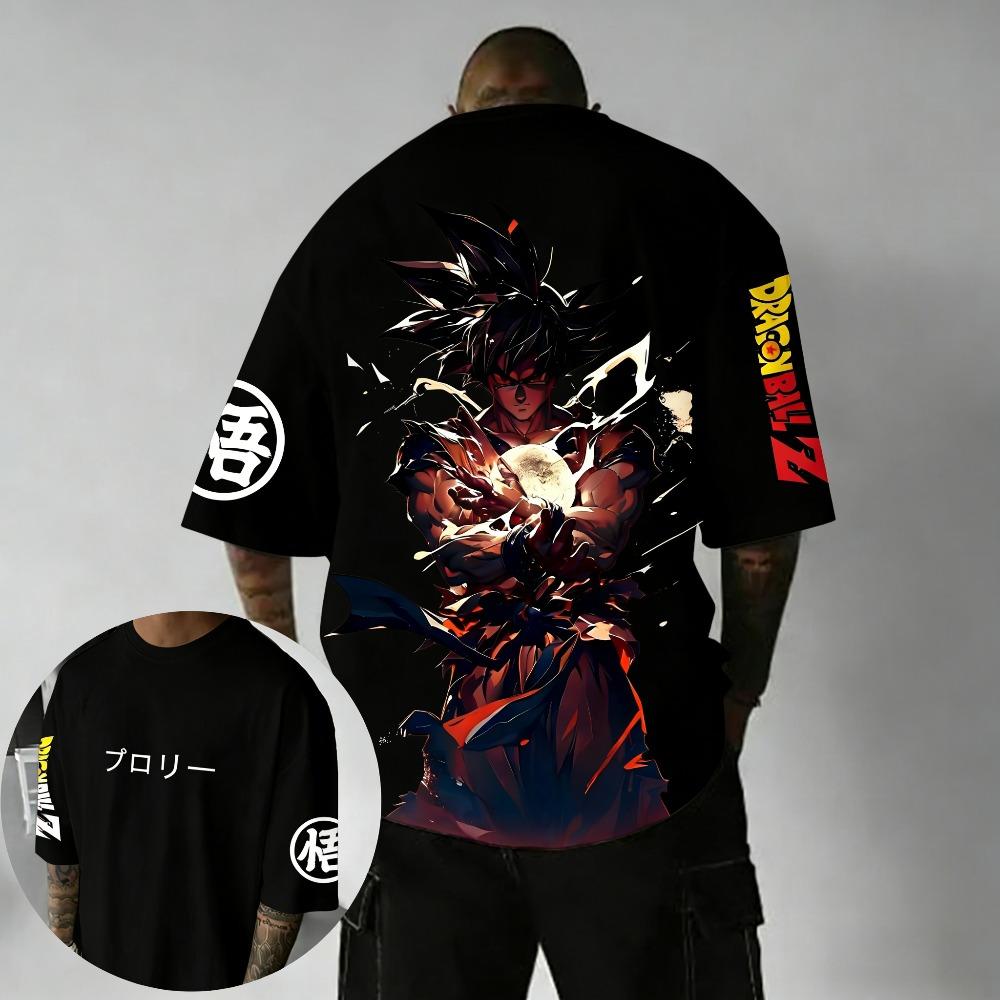 Plus Size Dragon Ball Anime Printed Men, WomenT Shirt Summer Casual Parent Child Tops Harajuku Style Fashion Street Wear Y2K