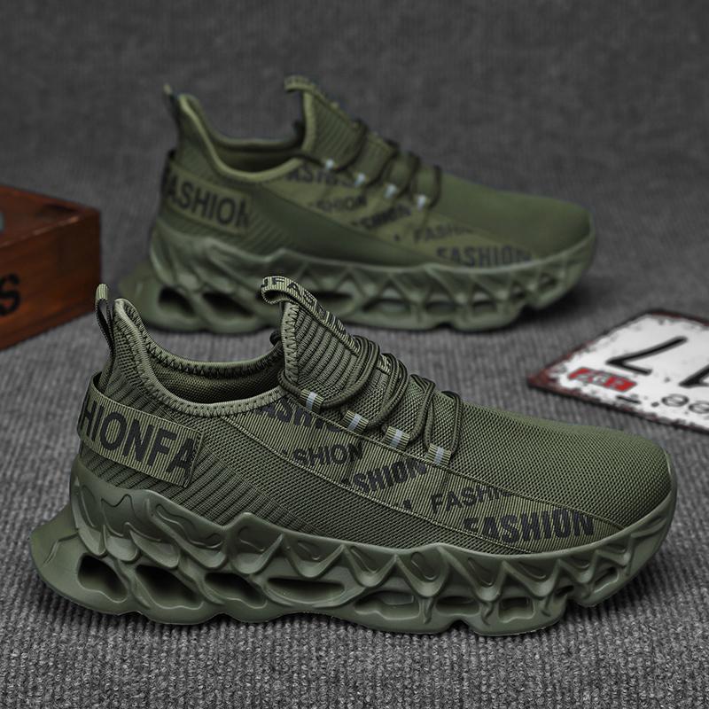 

YRZL Shoes Man Lightweight Sneakers for Men Breathable Athletic Shoes Comfortable Walking Shoe Non Slip Black Sports Shoes 39