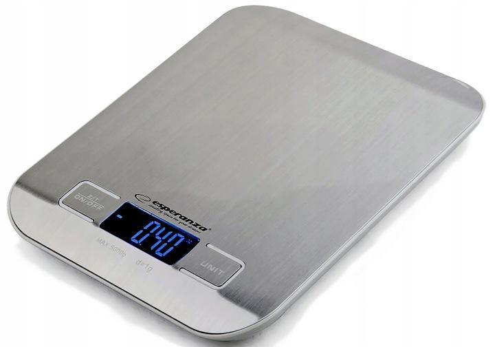 Waga Kuchenna Elektroniczna Płaska Lcd 1G Do 5Kg
