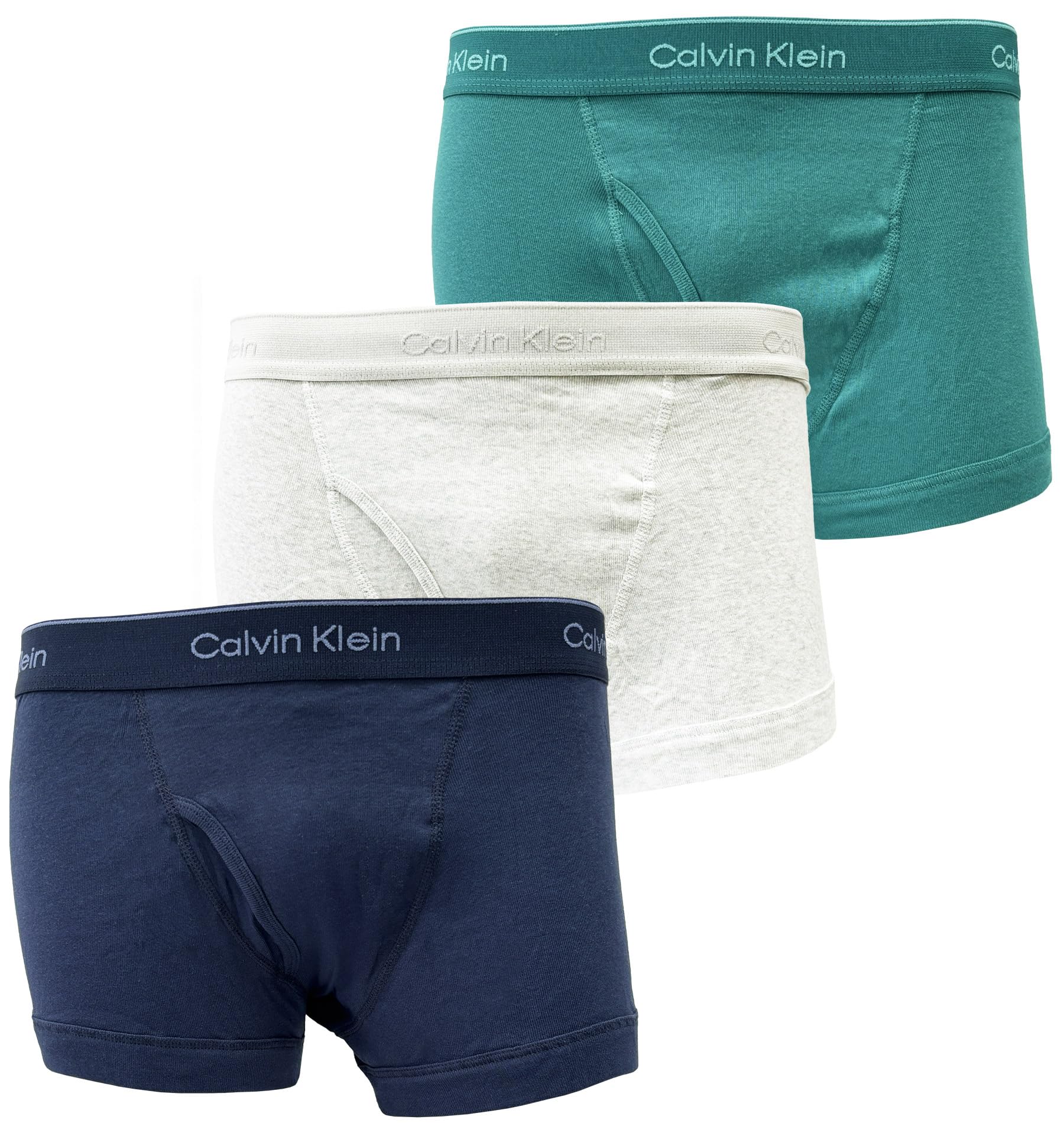 

Calvin Klein CK Boxer Open Size M Briefs, Low-Rise, Front, Summer, Men s, 3-Pack, Cotton, Green, Navy, Gray, [Used]