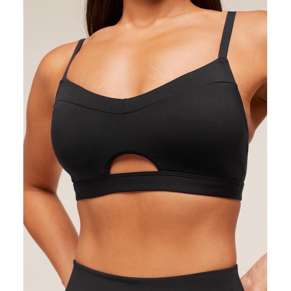 Gymshark Balkon Peekaboo Sport-BH Schwarz B4b6j Bb2j