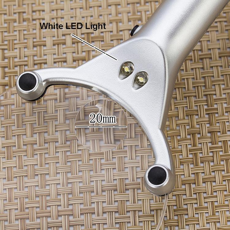 90Mm Magnifying Glass-2.5X 6X Hand Held Large Reading Magnifying Glasses with Led Illuminated Light for Seniors, Repair, Coins