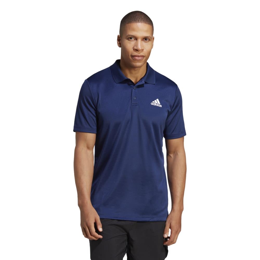 Adidas Designed To Move Polo Dark 24852 3-Stripes Shirt, Men's, Blue/White (IB8236),