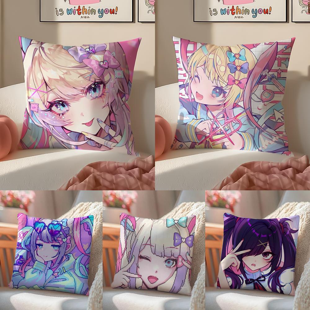 Addictive Satirical Game NNeedy Streamer Overload Cushion Cover Pillowcase Short Plush Invisible zipper Room Sofa Cushion Cover