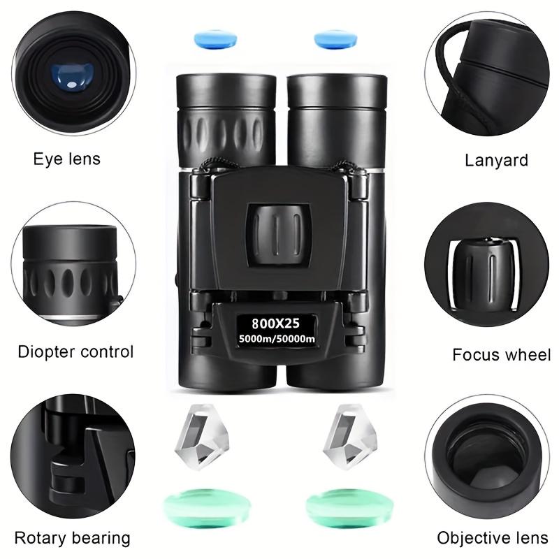 800×25 Powerful Binoculars Long Range BAK4 Telescope HD Portable Folding Low Light Monocular 4K For Outdoor Hunting Camping