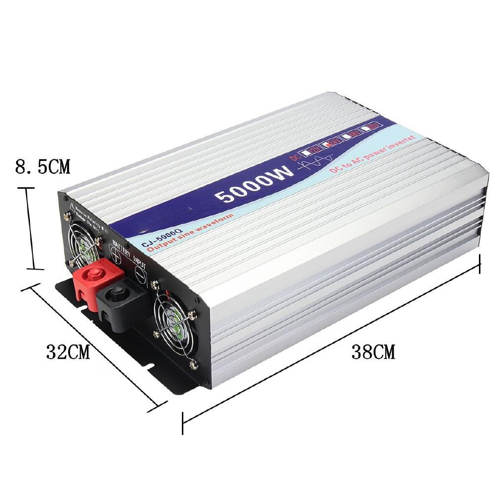 3000W/4000W/5000W/6000W Intelligent Screen Pure Sine Wave Power Inverter Converter Adapter LCD Screen 12V/24V To 220V