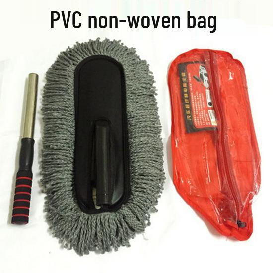 Retractable Car Wax Fiber Brush with Long Handle