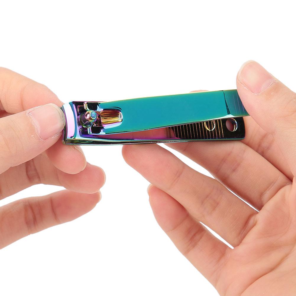 Plated Nail Clipper Carbon Steel Gradient Color Fashionable Nail Trimmer Cutter Manicure Tool