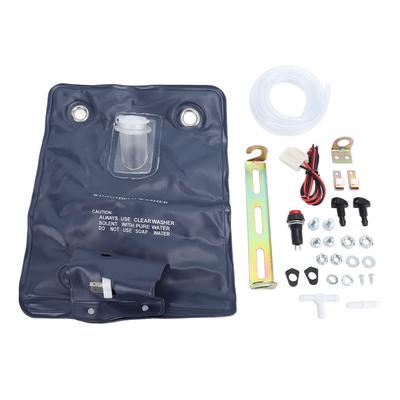 12V Universal Windshield Washer Pump Bag Kit 1L Efficient Cleaning Jet Button Switch 151286776374 for Classic Cars