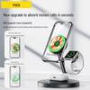 PISEN 15W MagSafe 3-in-1 Wireless Charger for Phone, Watch, and Earphones with Lazy Bracket