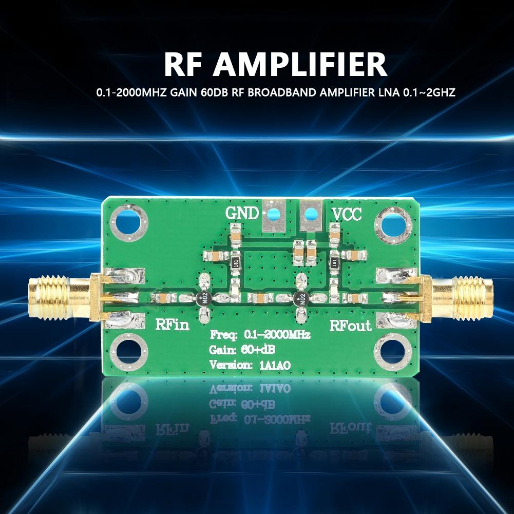 0.1 2000MHz Wzmocnienie 60dB Szerokopasmowy Wzmacniacz RF LNA 0.1 2GHz