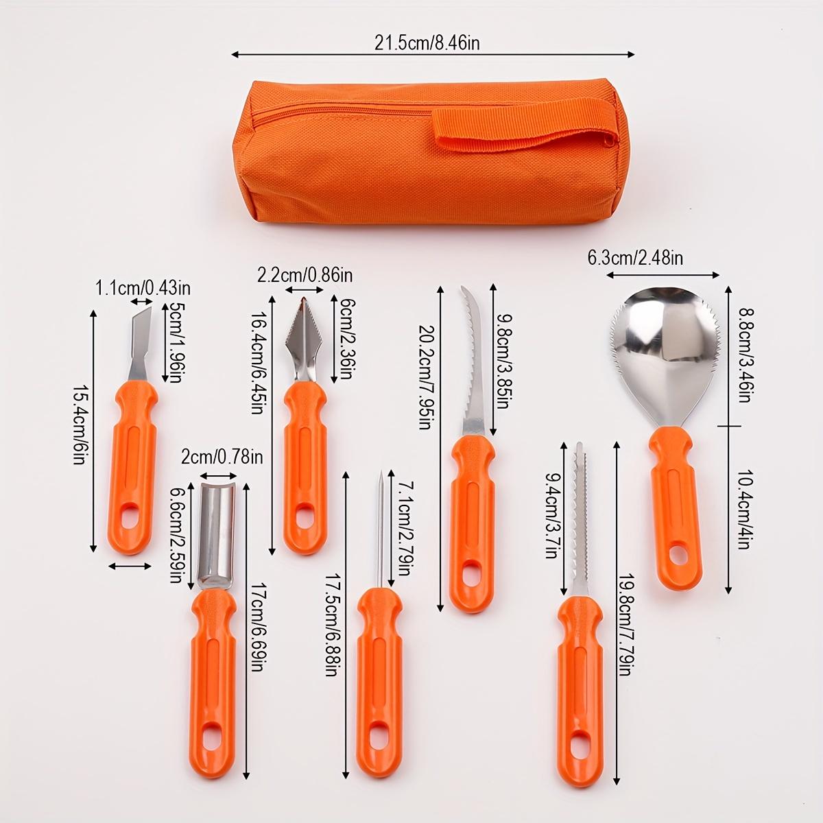 

Набор инструментов для вырезания тыквы на Хэллоуин, 1 набор ножей для карвинга из нержавеющей стали, многофункциональный набор для скульптурирования фруктов и овощей для Хэллоуинской декорации 1 Set