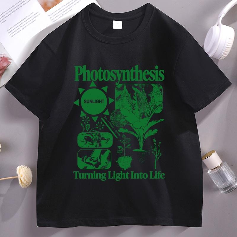 

Photosynthesis Vintage T-Shirt Retro Botanical 90s Y2K Science Graphic Tee Plant Biology Wildflower Garden t Shirt unisex tees 5XL різнокольоровий