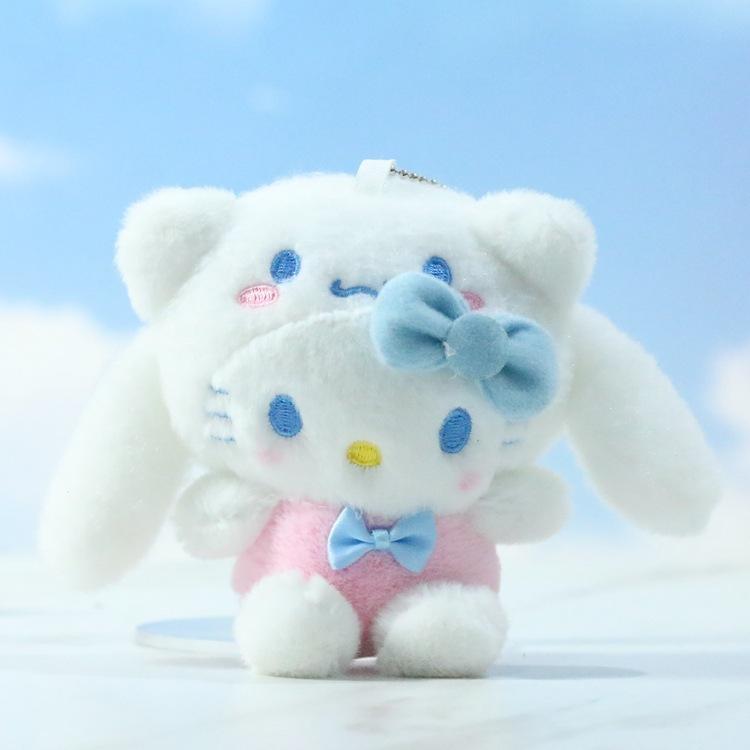 

Model New Cartoon Plush Toys Keychain Cute Kawaii Ornaments Cute Pink Cinnamoroll Kuromi My Melody Anime Peluche