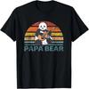 Mens Papabear Father's Day Best Papa Plays Guitar Papa Panda T-Shirt