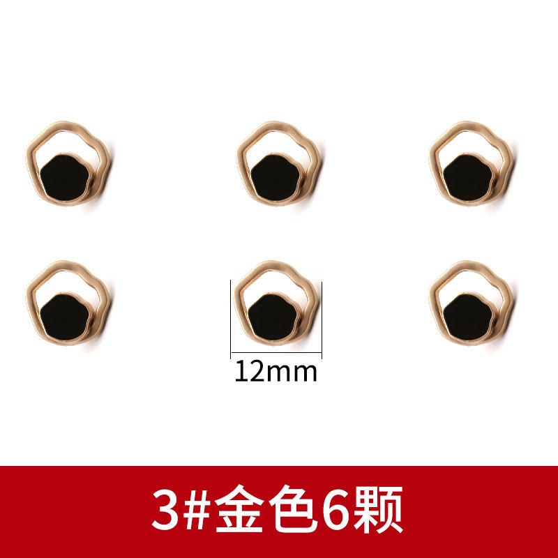 Perleťové knoflíky na košili Všestranné kulaté kovové zlaté knoflíky Dámské oblečení Košile Svetr Knoflíky